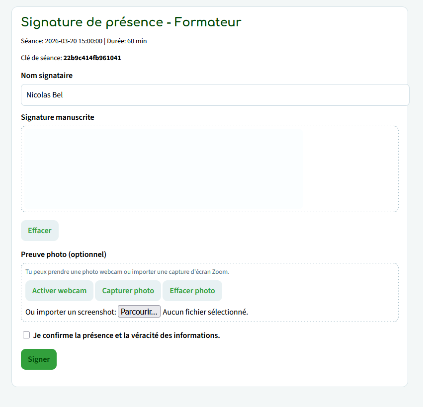 Vue opérationnelle SagaForm Trackers