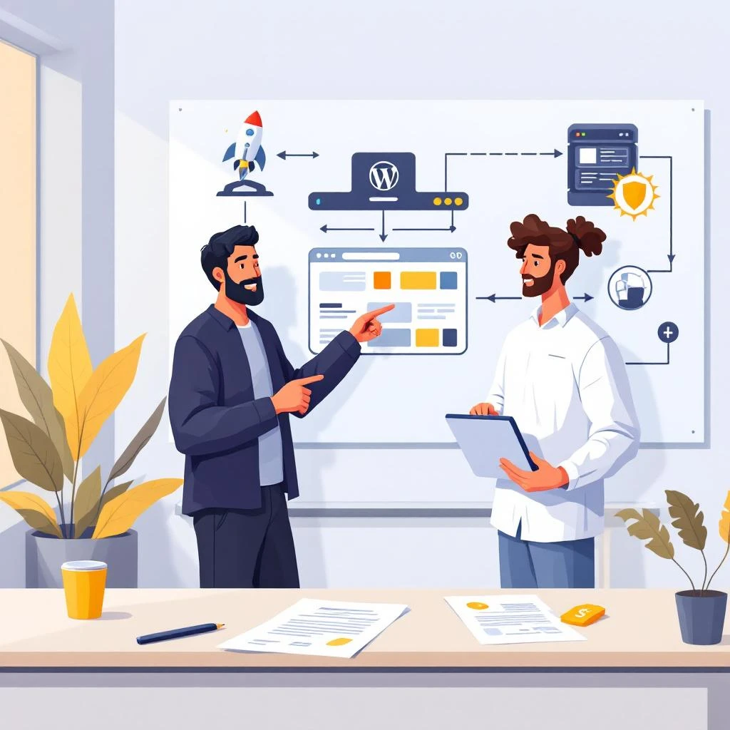 Image mise en avant pour l'article : IA pour WordPress : hybrider cloud, edge et navigateur