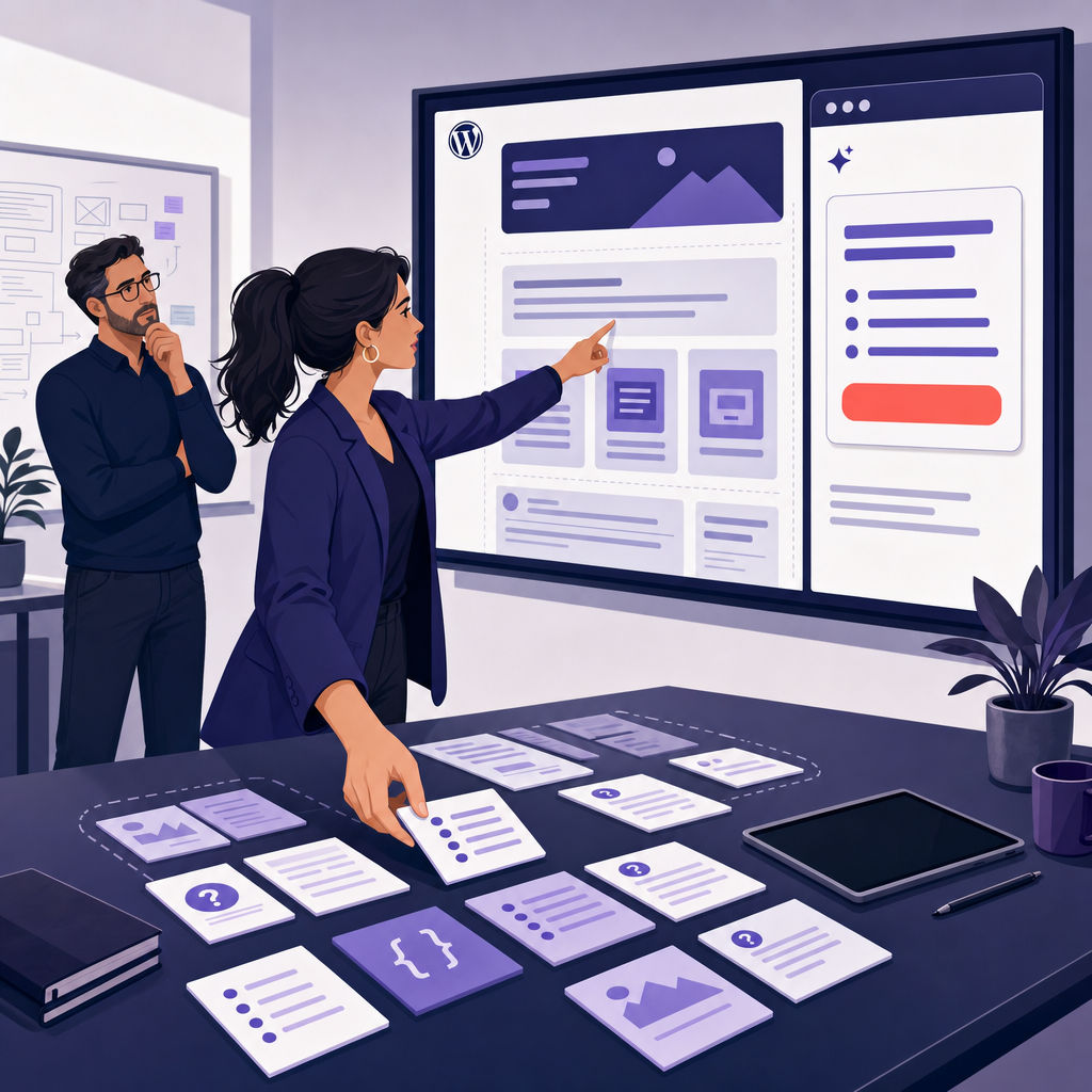 Image mise en avant pour l'article : Micro‑contenus WordPress : capter l'attention quand les réponses quittent la page