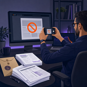 Image mise en avant pour l'article : Visibilité menacée : que faire quand une fausse plainte DMCA ou un blocage anti‑piraterie efface vos pages