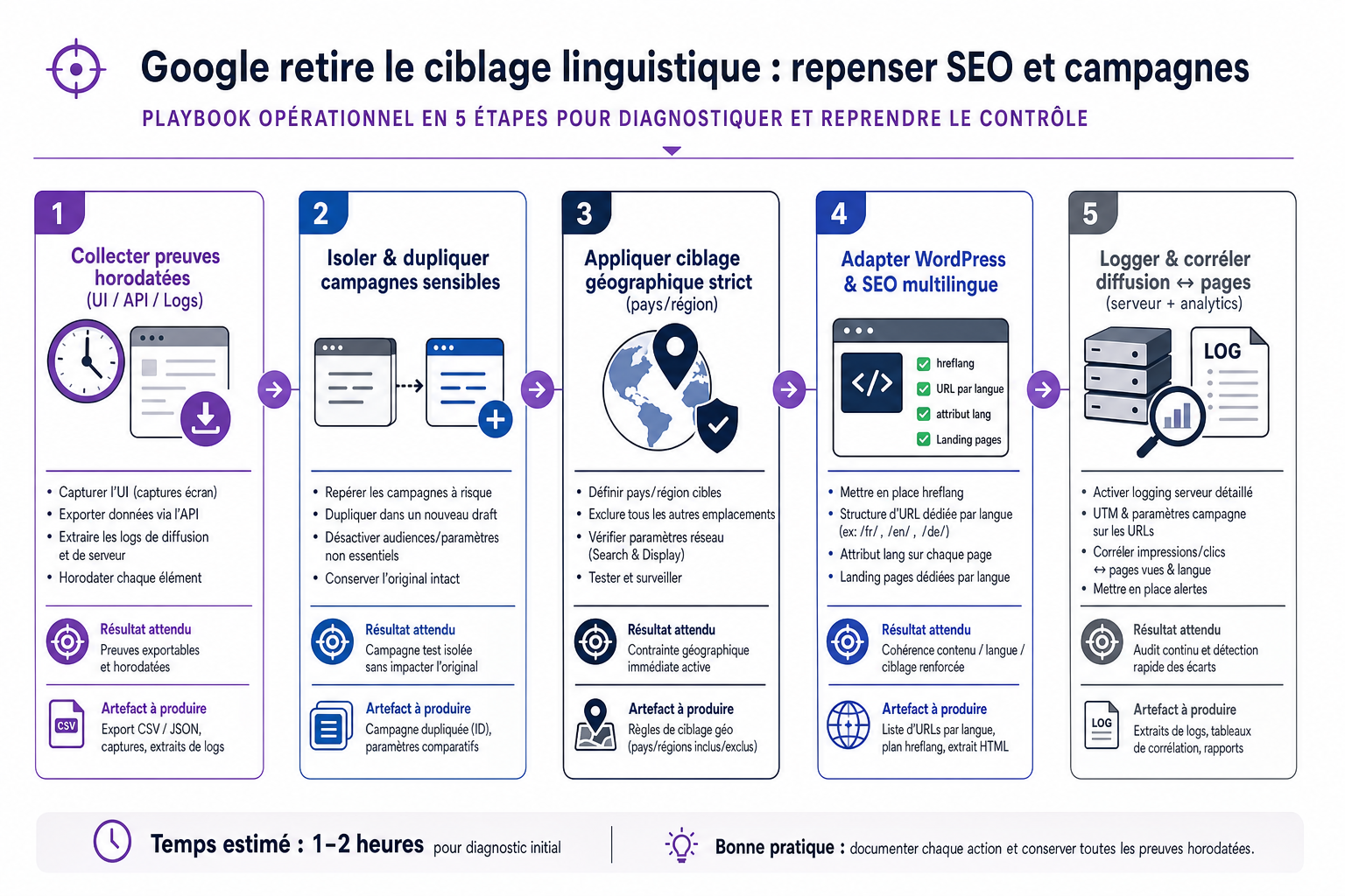Illustration inline pour l'article : Google retire le ciblage linguistique : repenser SEO et campagnes