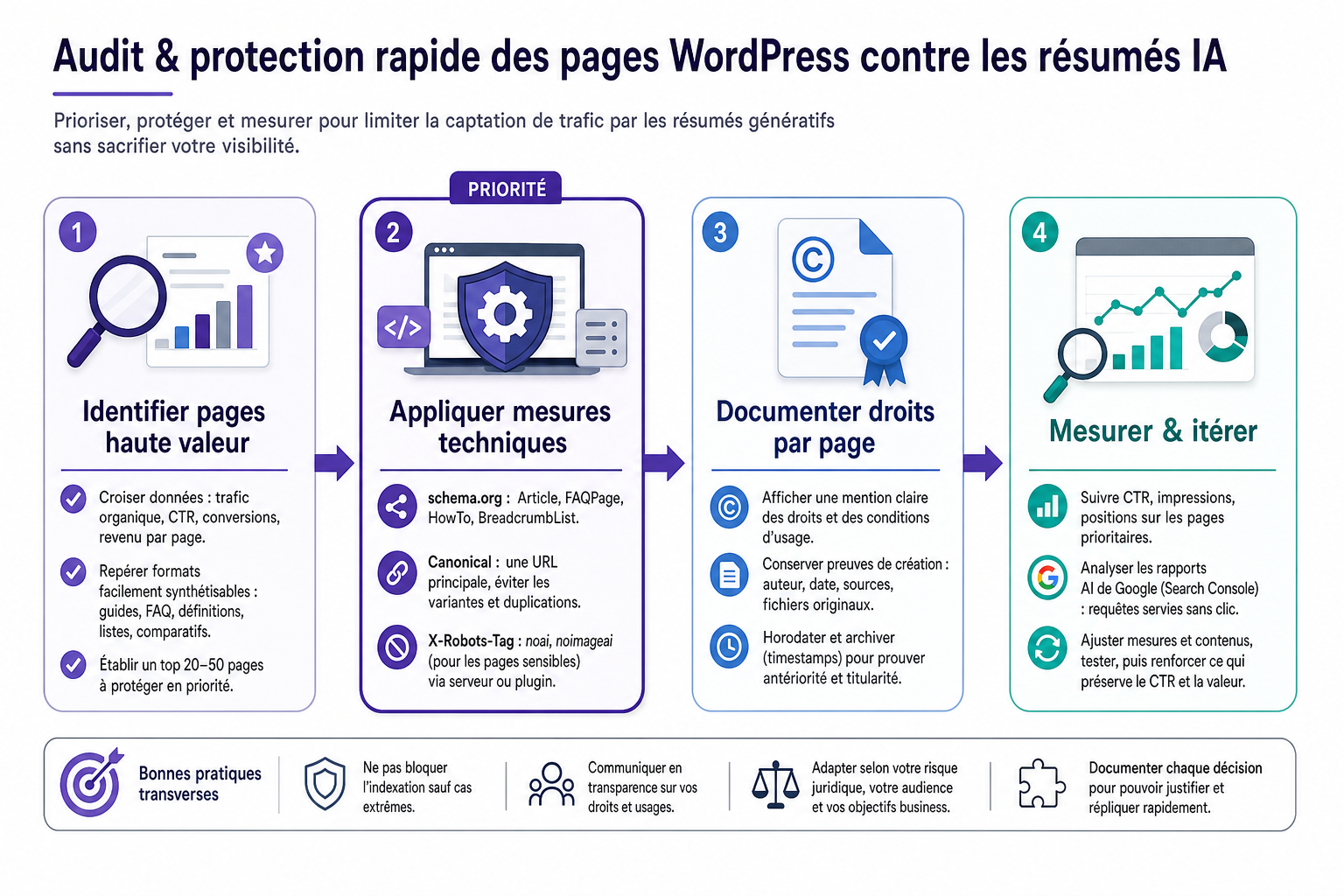 Illustration inline pour l'article : Contenus, droits d’auteur et SEO : préparer votre site WordPress